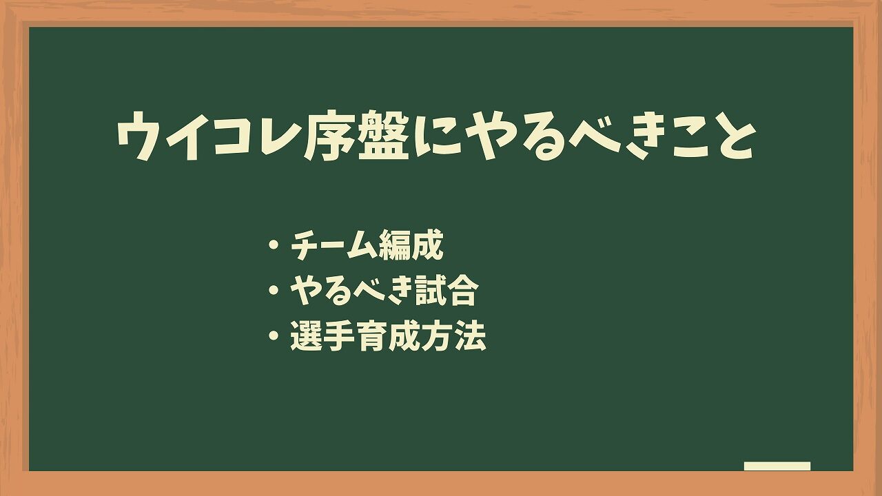 ウイコレ 序盤の効率的な進め方 初心者向け 熱烈 コンサドーレ